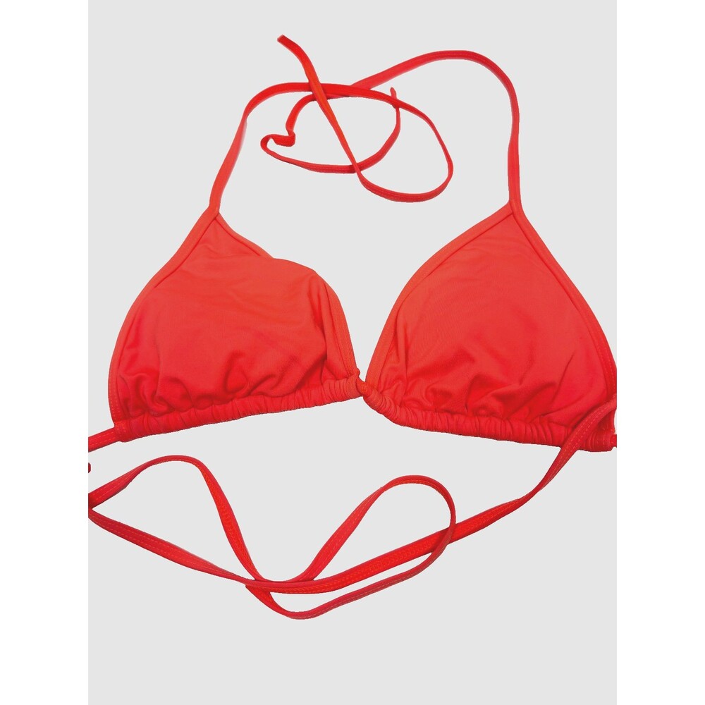 Eidon Orange Triangle Bikini Top XL Halter Swimwear‎ Surf Minimalist Swim Bright